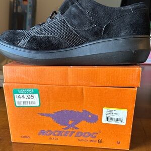 Rocket Dog Black Suede & Mesh Women’s Casual Flat